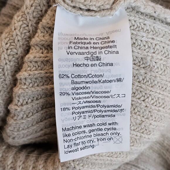 Madewell Sweater Womens XS Beige Thompson Pocket Pullover Ribbed Style AA782 - Picture 8 of 10